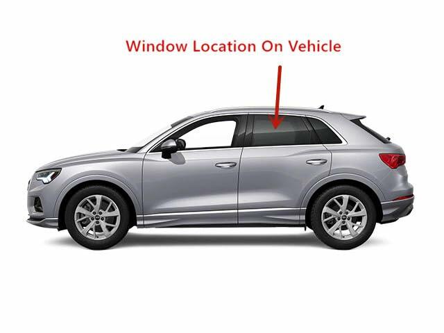 Tempered Driver Left Side Rear Door Window Door Glass Compatible with Audi Q3 / Q3 Quattro 2015-2018 Models