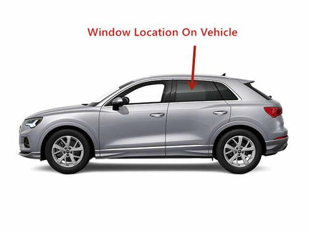 Tempered Driver Left Side Rear Door Window Door Glass Compatible with Audi Q3 / Q3 Quattro 2015-2018 Models