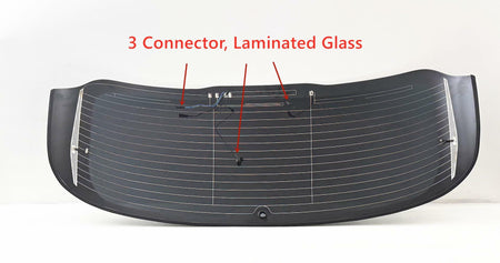 Laminated Heated 3-Connectors Style Rear Tailgate Liftgate Window Back Glass Compatible with Porsche Cayenne 2019-2024 4-Door Utility / SUV Models (Not For Coupe)