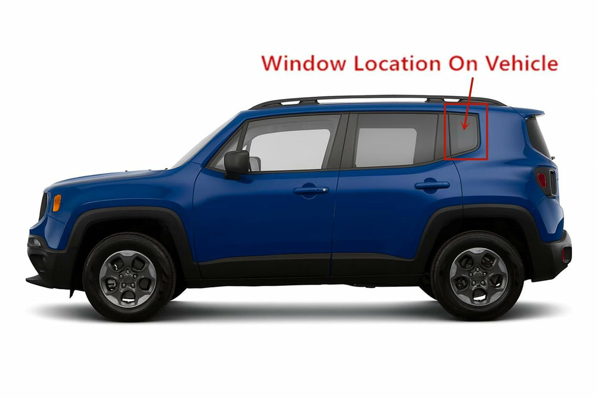 Driver Left Side Quarter Window Quarter Glass Compatible with Jeep Renegade 2015-2023