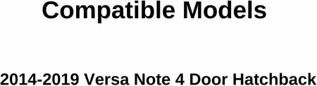 Tempered Passenger Right Side Quarter Window Quarter Glass Compatible with Nissan Versa Note 2014-2019 Models