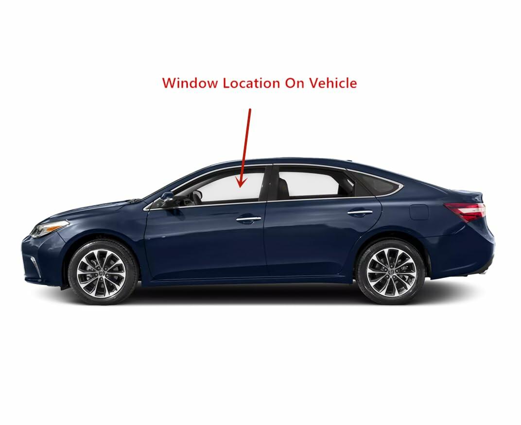 Tempered Driver Left Side Front Door Window Glass Compatible with Toyota Avalon 2013-2018 Models