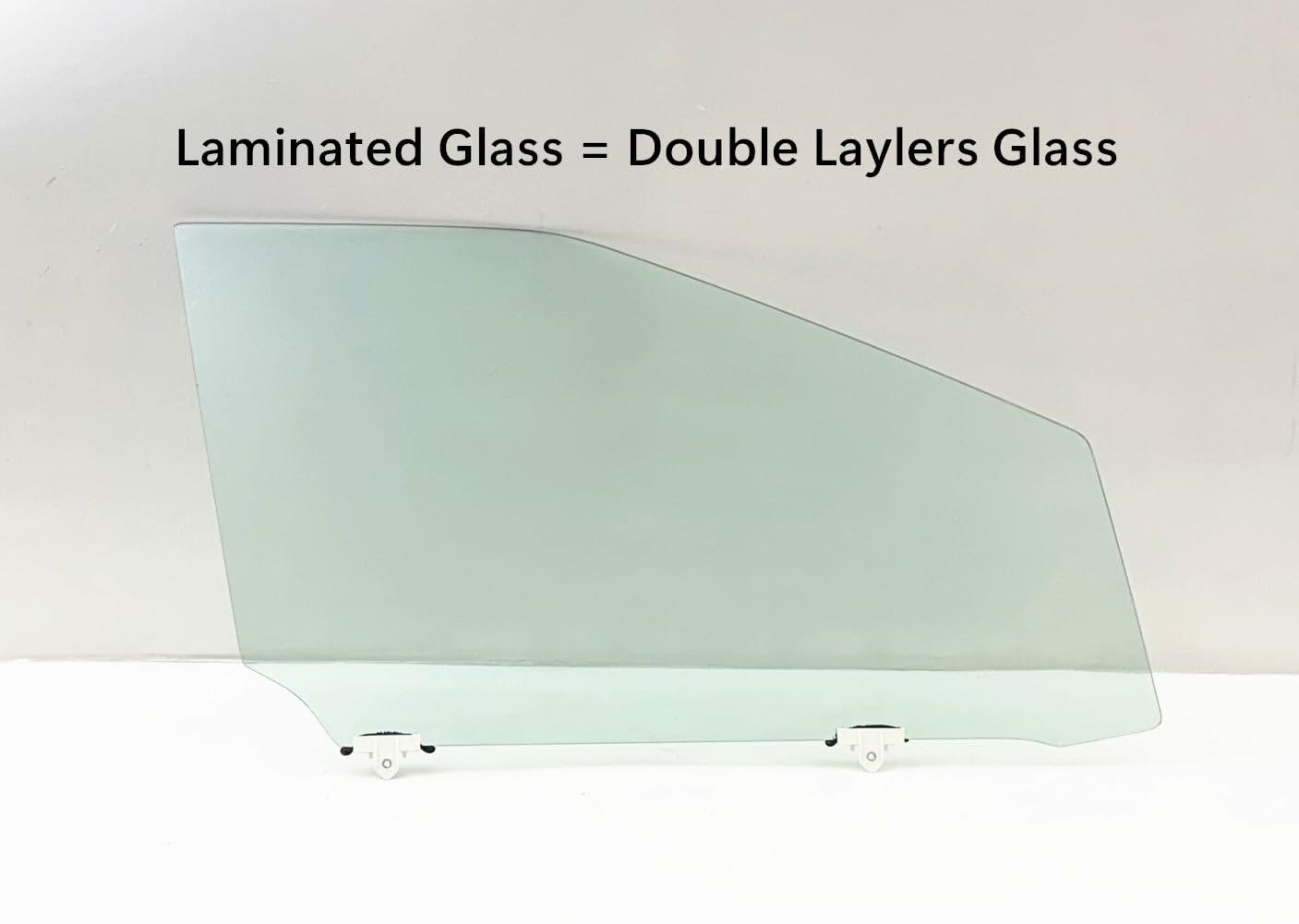 Laminated Passenger Right Side Front Door Window Door Glass Compatible with Toyota Mirai 2016-2020 Models