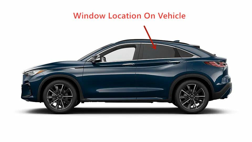 Tempered Driver Left Side Rear Door Window Door Glass Compatible with Infiniti QX55 2022-2025 Models