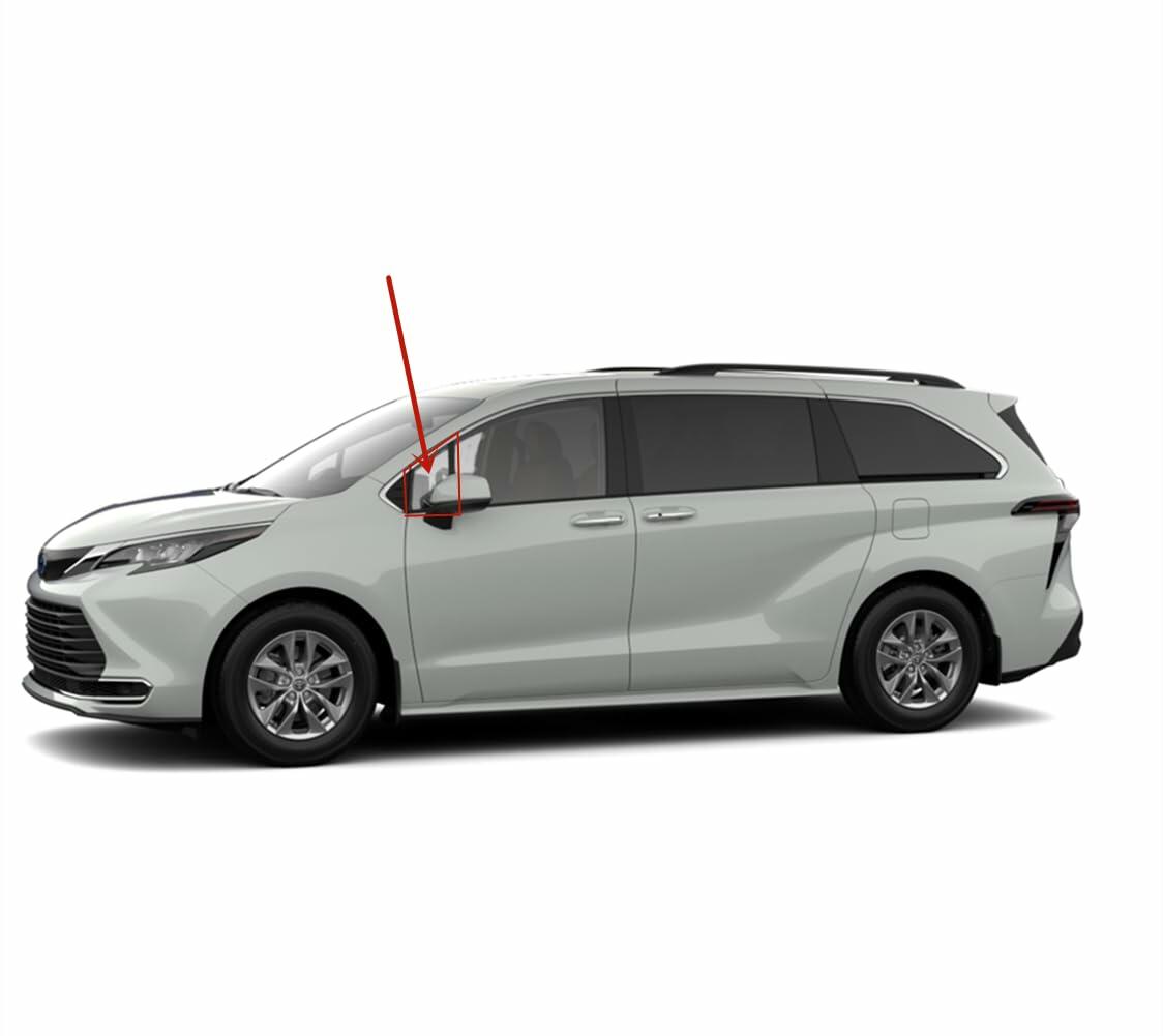 Tempered Driver Left Side Front Vent Window Vent Glass Compatible with Toyota Sienna 2021-2025 Models