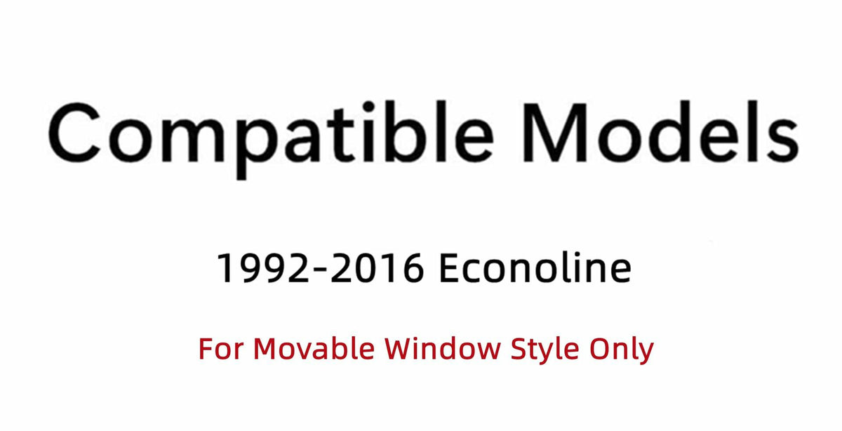 Movable Passenger Right Body Side Rear Hinged Door Window Door Glass Compatible with Ford Econoline Van 1992-2016 Models