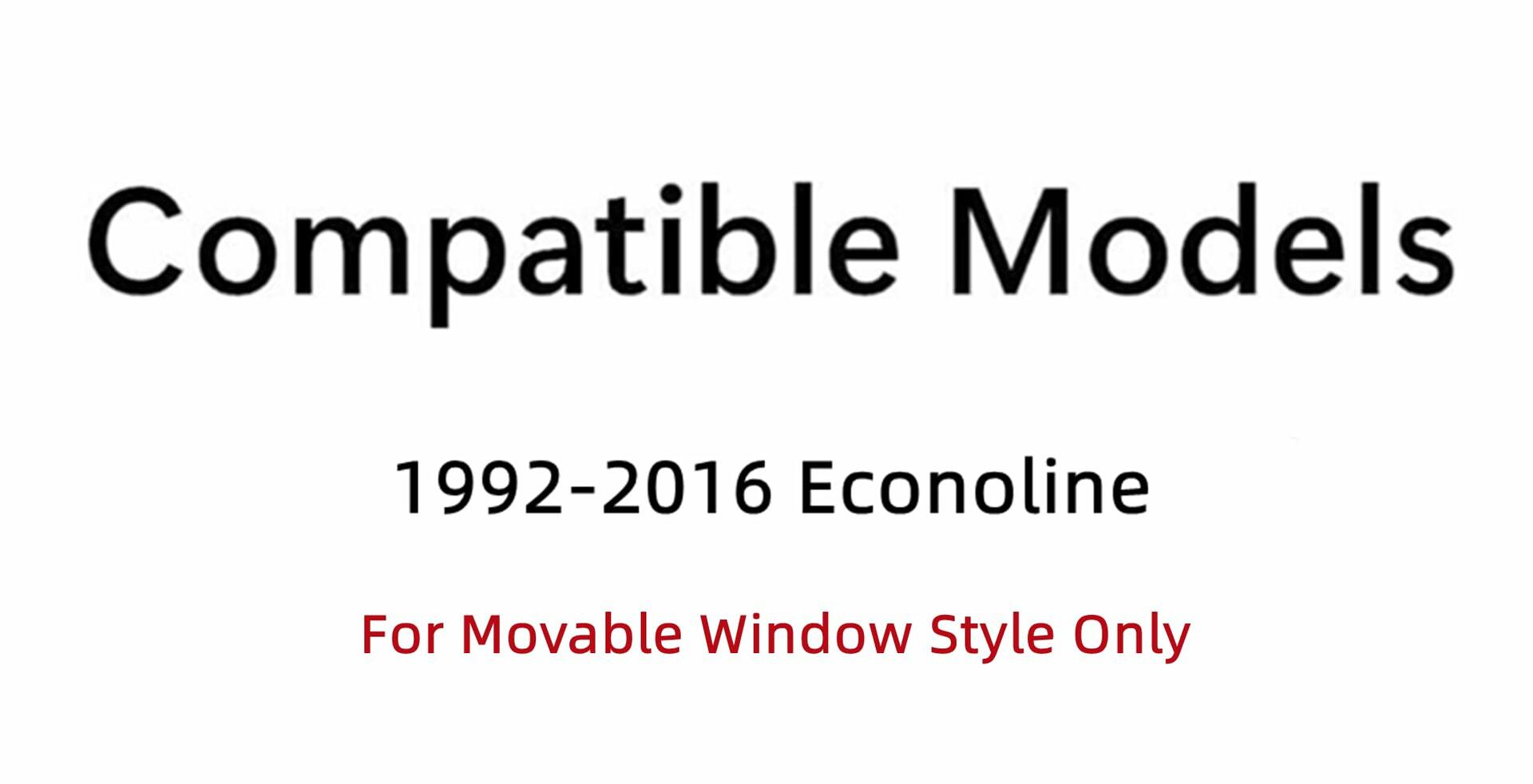 Movable Passenger Right Body Side Rear Hinged Door Window Door Glass Compatible with Ford Econoline Van 1992-2016 Models