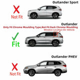Chrome Moulding Type Driver Left Side Quarter Window Quarter Glass Compatible with Mitsubishi Outlander 2022-2024 ( Not fit Sport Body Type , PHEV Or Dark Chrome Moulding Type )