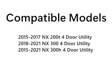 Tempered Driver Left Side Rear Door Window Door Glass Compatible with Lexus NX200t NX300 NX300h 2015-2021 Models