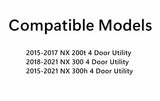 Tempered Driver Left Side Rear Door Window Door Glass Compatible with Lexus NX200t NX300 NX300h 2015-2021 Models