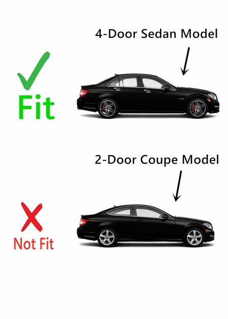 Tempered Passenger Right Side Front Door Window Glass Compatible with Mercedes Benz C250 / C300 / C350 / C63AMG 4-Door Sedan 2012-2014 Models