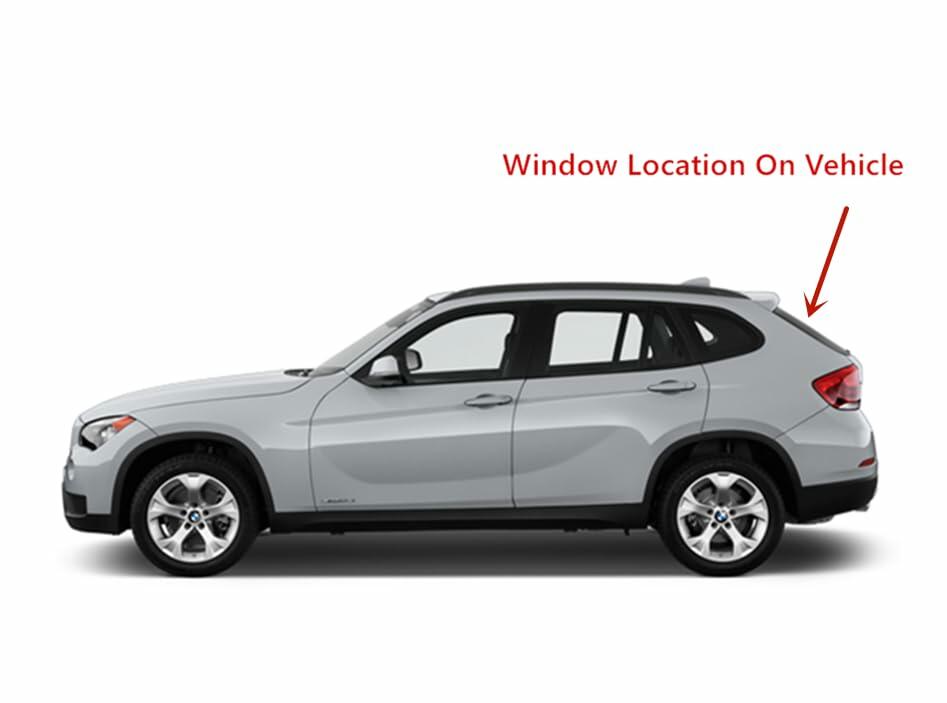 Heated Tempered Rear TailGate LiftGate Back Window Back Glass Compatible with BMW X1 2011-2015 Models