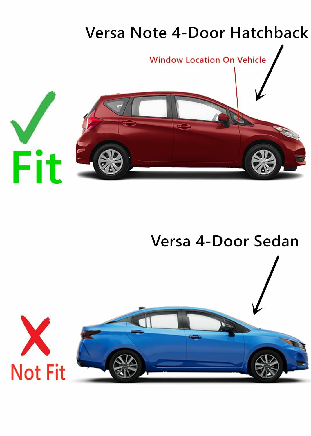 OEM Passenger Right Side Front Vent Window Vent Glass Compatible with Nissan Versa Note 2014-2019 Models