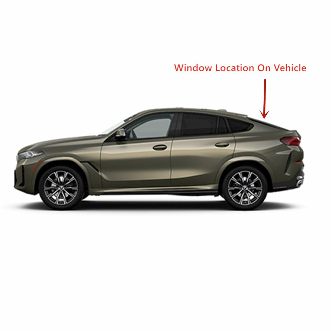 Privacy Heated Rear Back Tailgate Window Back Glass Compatible with BMW X6 2020-2026 Models