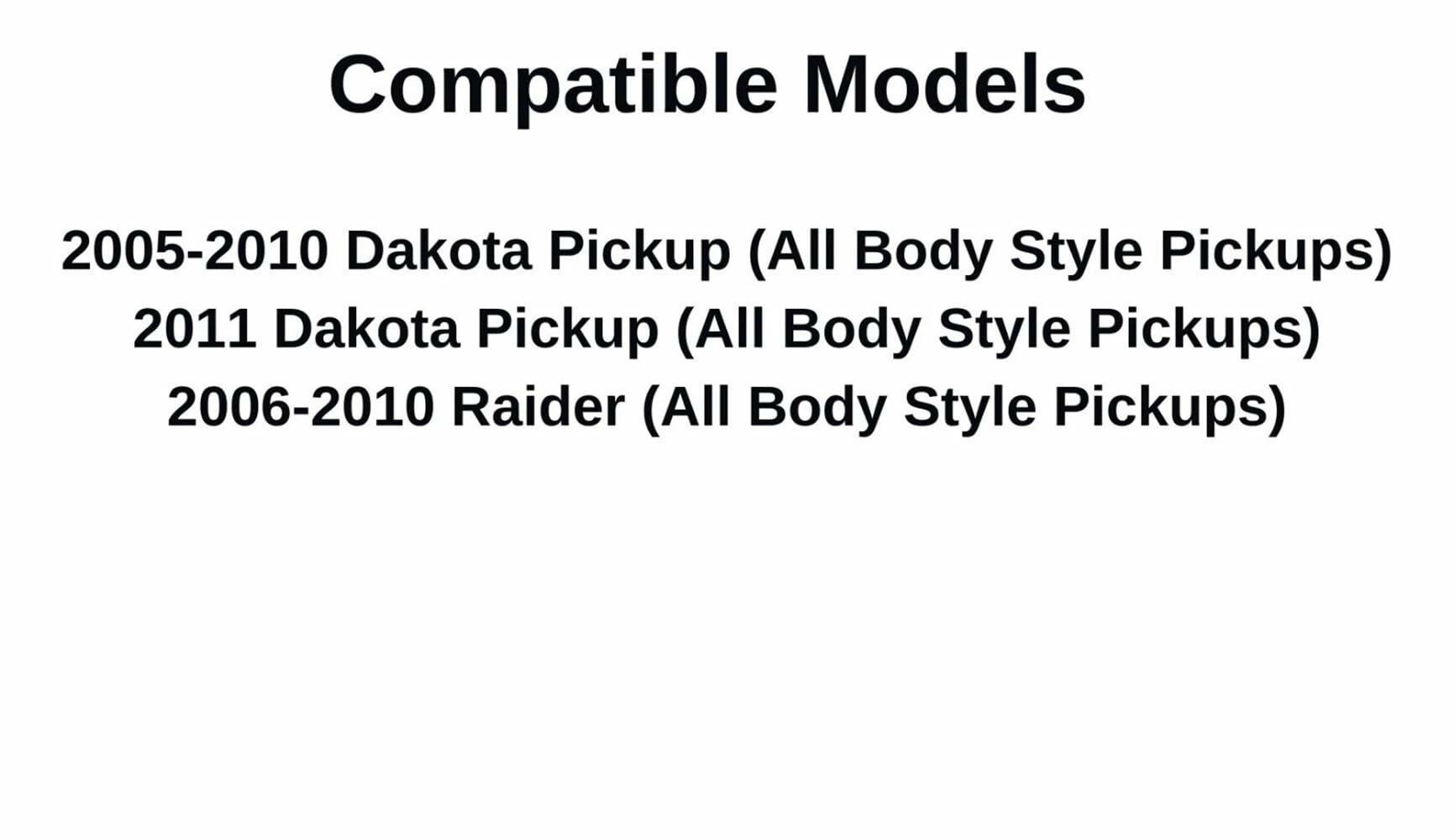 Non-Heated Stationary Back Window Back Glass Compatible with Dodge Dakota/Ram Dakota/Mitsubishi Raider 2005-2011 Pickup Models