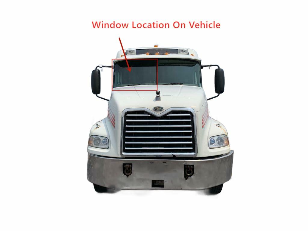 Laminated Passenger Right Side Front Windshield Glass Compatible with Mack CH600 CL600 CL700 CT713 CTP713 CX CV712 CV713 GU712 GU713 GU812 GU813 1989-2009 / CHU613 CXU613 2008-2018 / Granite 2010-2024