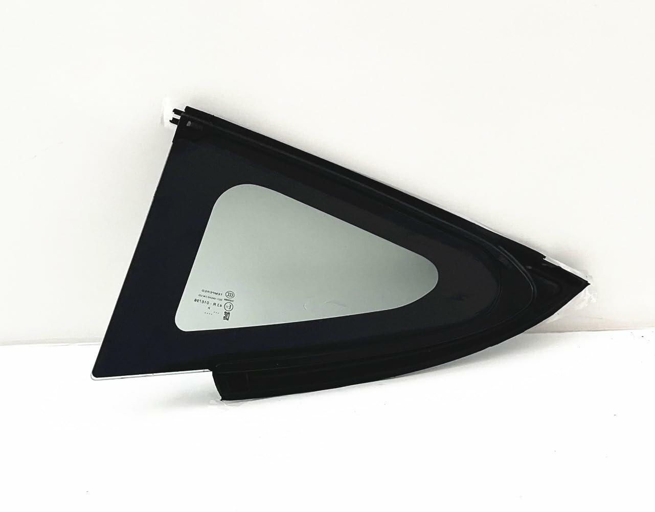 Black Moulding Style Passenger Right Side Rear Quarter Window Quarter Glass Compatible with Tesla Model 3 2017-2023 Models