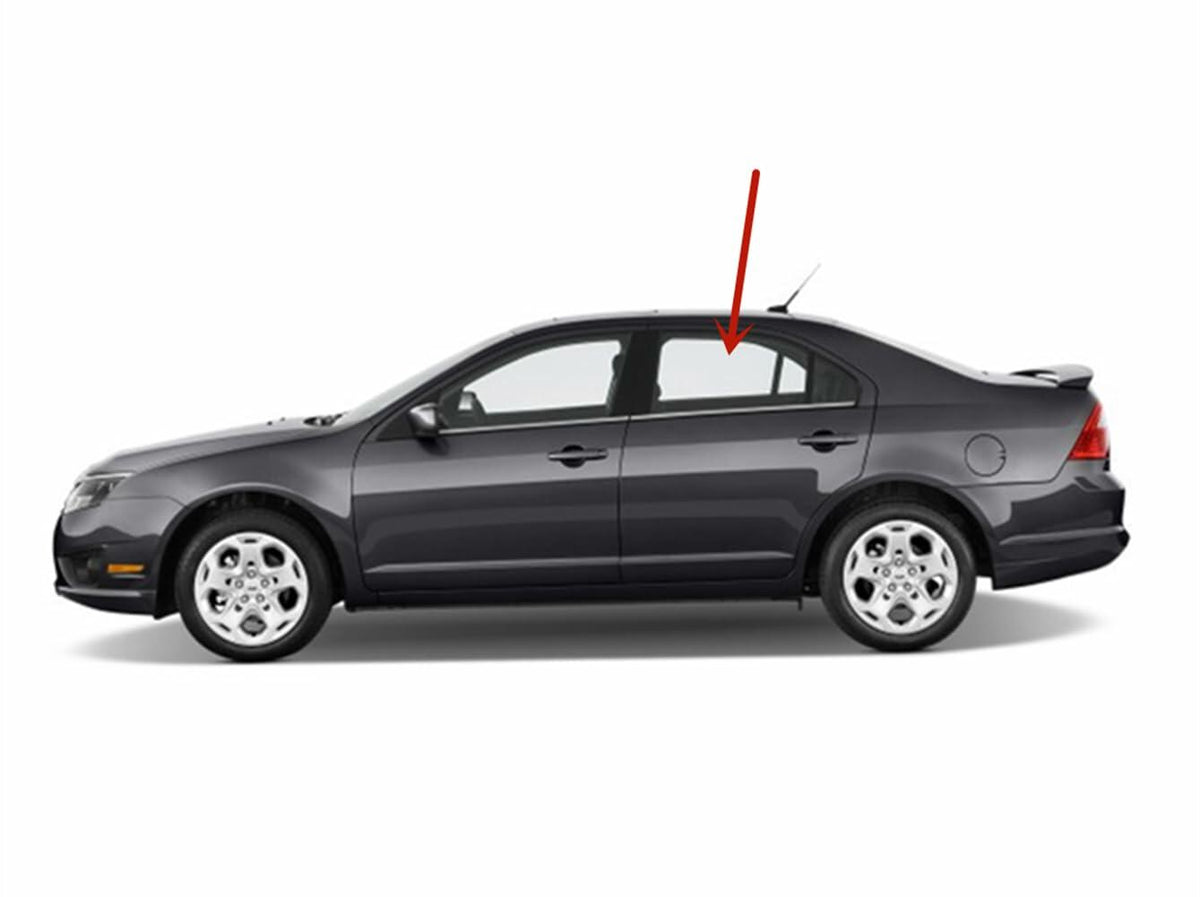 Tempered Driver Left Side Rear Door Window Door Glass Compatible with Lincoln MKZ 2007-2012 / Ford Fusion 2006-2012 / Mercury Milan 2006-2011 Models