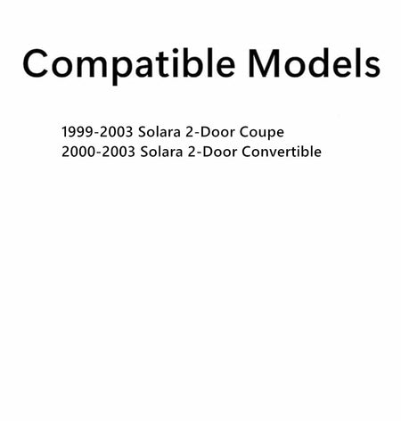 Clips Included Tempered Passenger Right Side Door Window Door Glass Compatible with Toyota Solara 1999-2003 Models