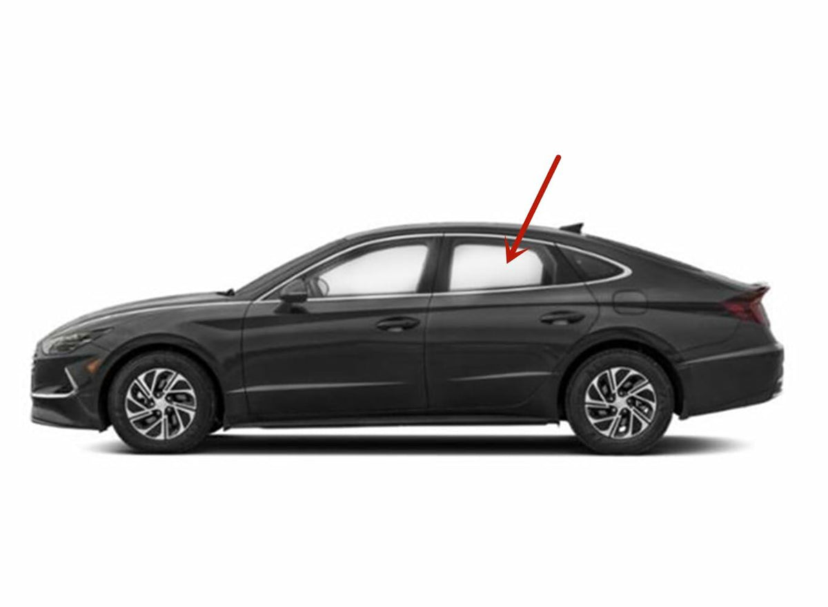 Tempered Driver Left Side Rear Door Window Door Glass Compatible with Hyundai Sonata 2020-2026 Models
