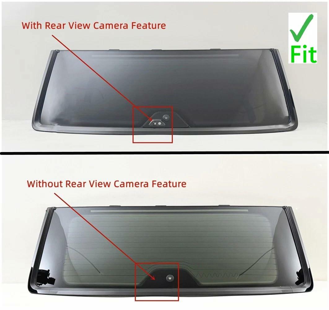 Laminated Black Trim Heated Rear Back Tailgate Liftgate Window Glass Compatible with Jeep Wagoneer/Wagoneer L/Grand Wagoneer/Grand Wagoneer L 2022-2025 Models W/Feature