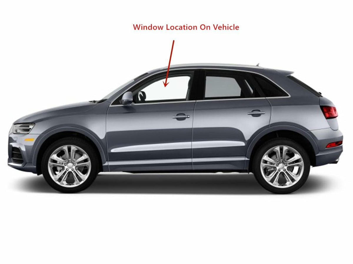 Tempered Driver Left Side Front Door Window Door Glass Compatible with Audi Q3 / Q3 Quattro 2015-2018 Models