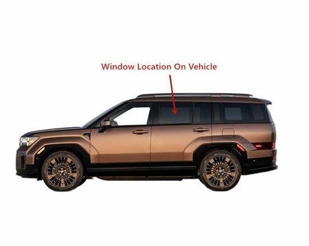 Tempered Driver Left Side Rear Door Window Door Glass Compatible with Hyundai Santa Fe 2024-2026 Models