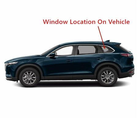 Driver Left Side Rear Quarter Window Quarter Glass Compatible with Mazda CX-9 2016-2023 Models