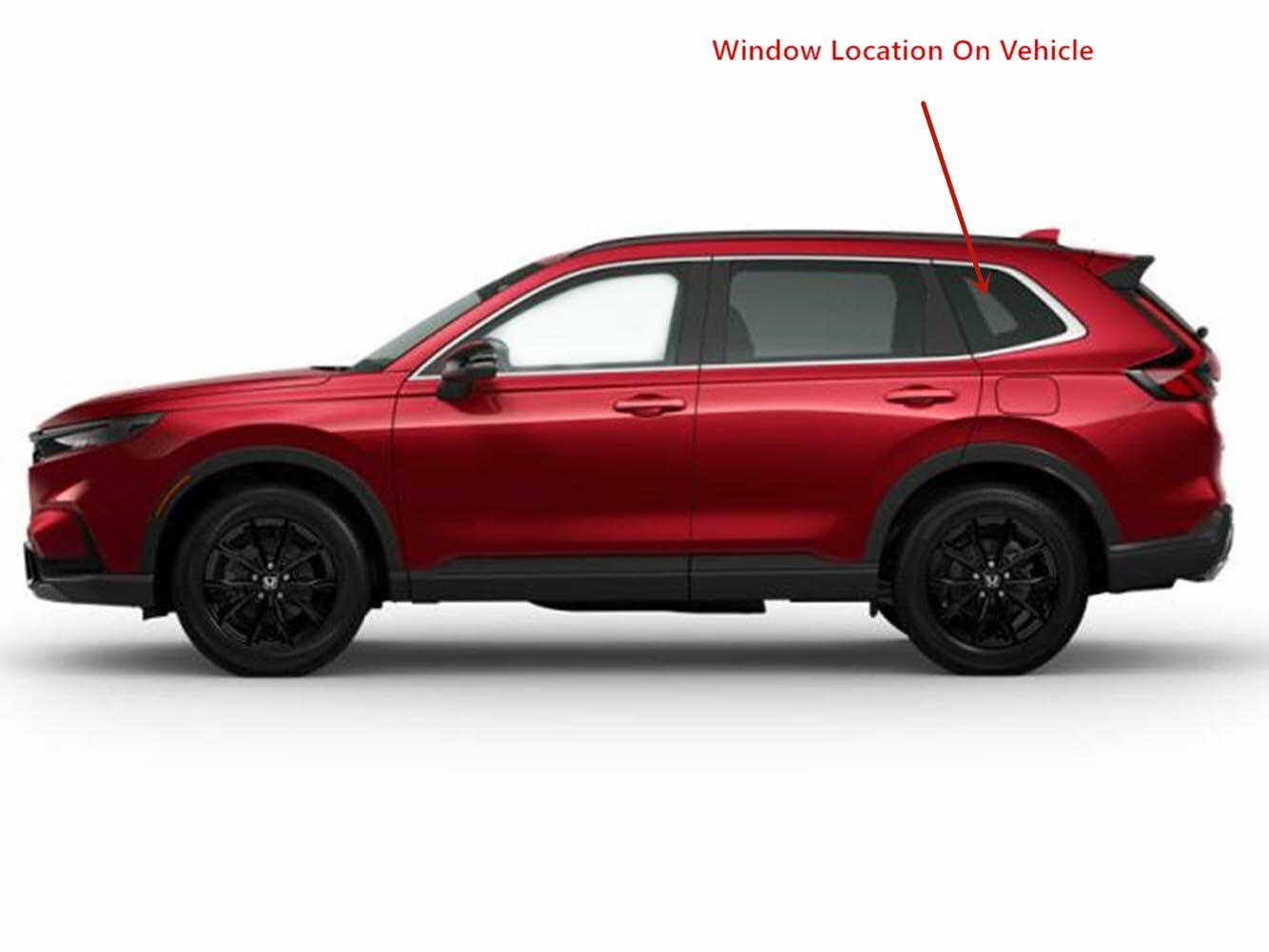 Chrome Molding Factory Privacy Color Driver Left Side Quarter Window Quarter Glass Compatible with Honda CR-V 2023-2026 Models