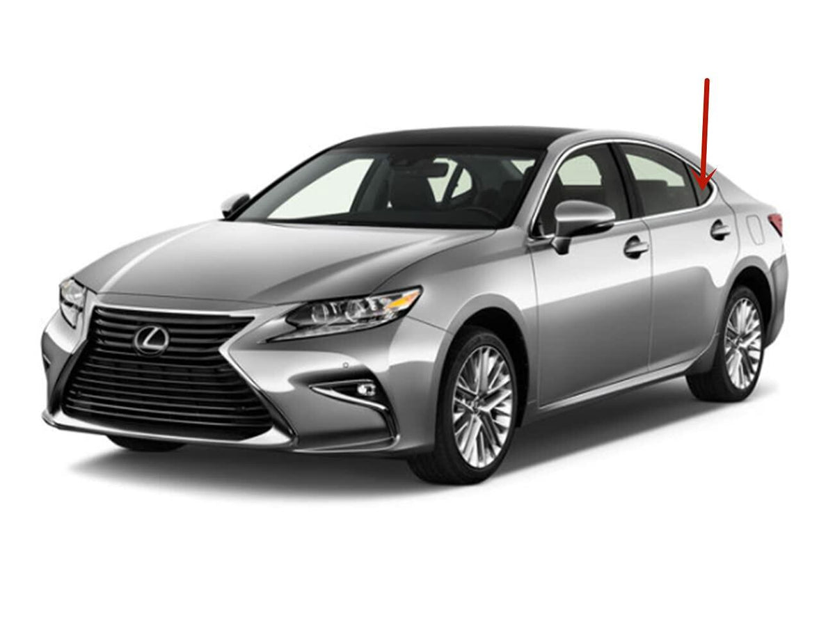 Driver Left Side Rear Vent Window Vent Glass Compatible with Lexus ES300h Hybrid / ES350 2013-2018 Models