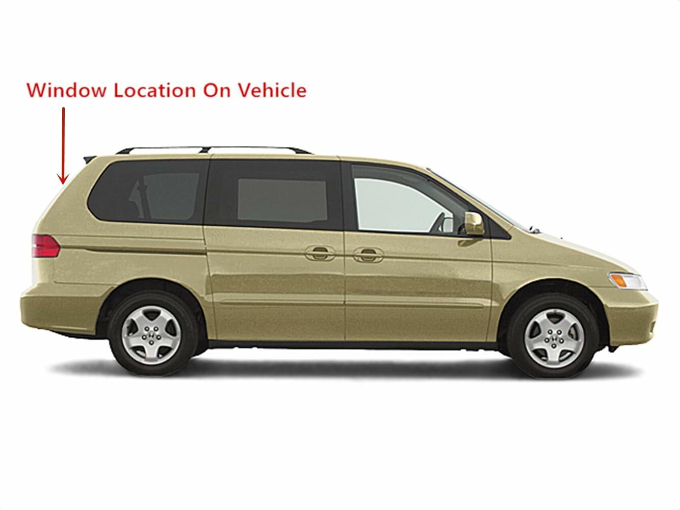 Heated Back Tailgate Window Back Glass Compatible with Honda Odyssey Mini Van 1999-2004 Models