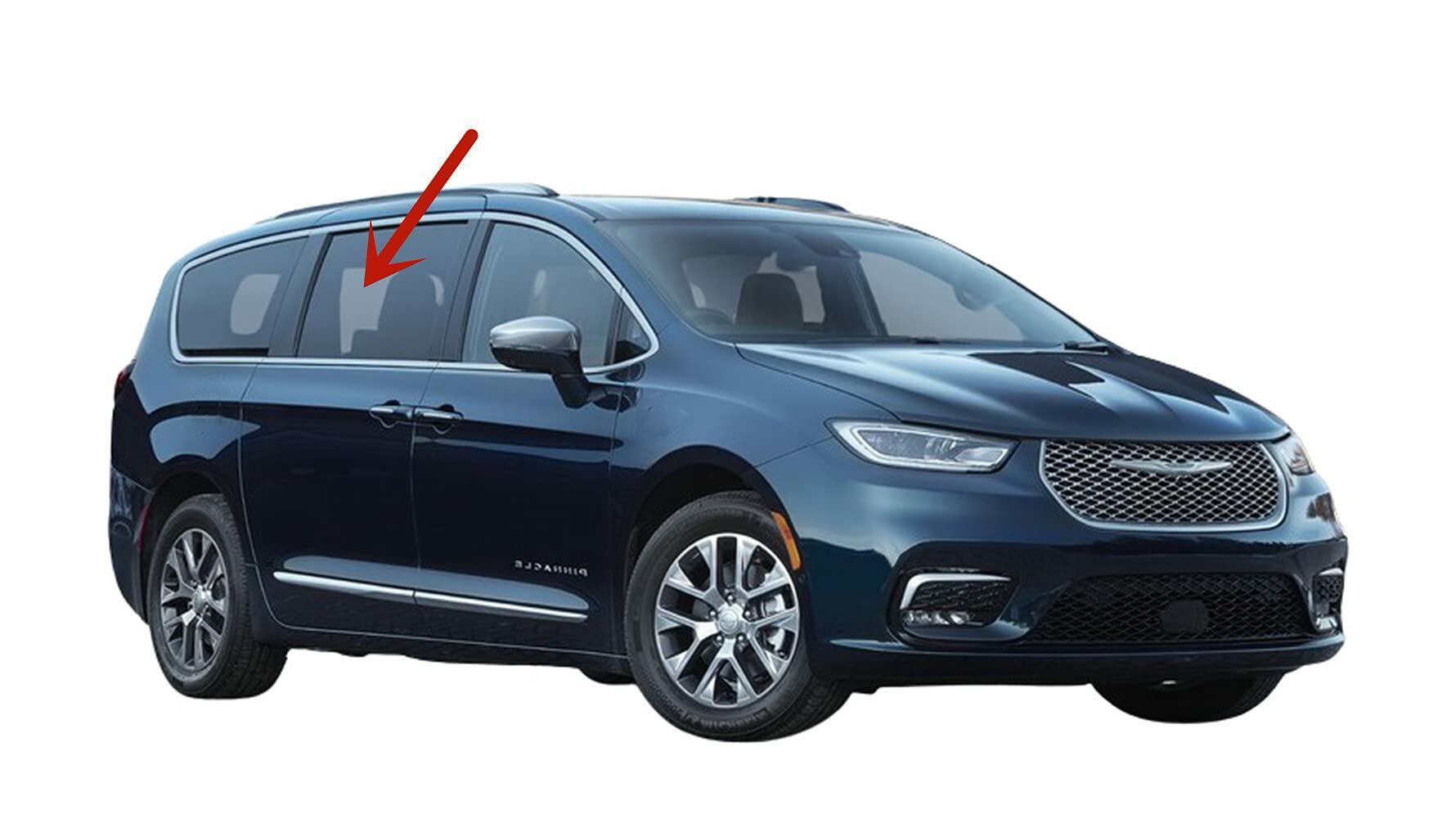 Tempered Passenger Right Side Rear Sliding Cargo Door Window Door Glass Compatible with Chrysler Pacifica / Voyager 2017-2026 Models