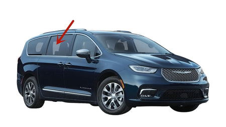 Tempered Passenger Right Side Rear Sliding Cargo Door Window Door Glass Compatible with Chrysler Pacifica / Voyager 2017-2026 Models