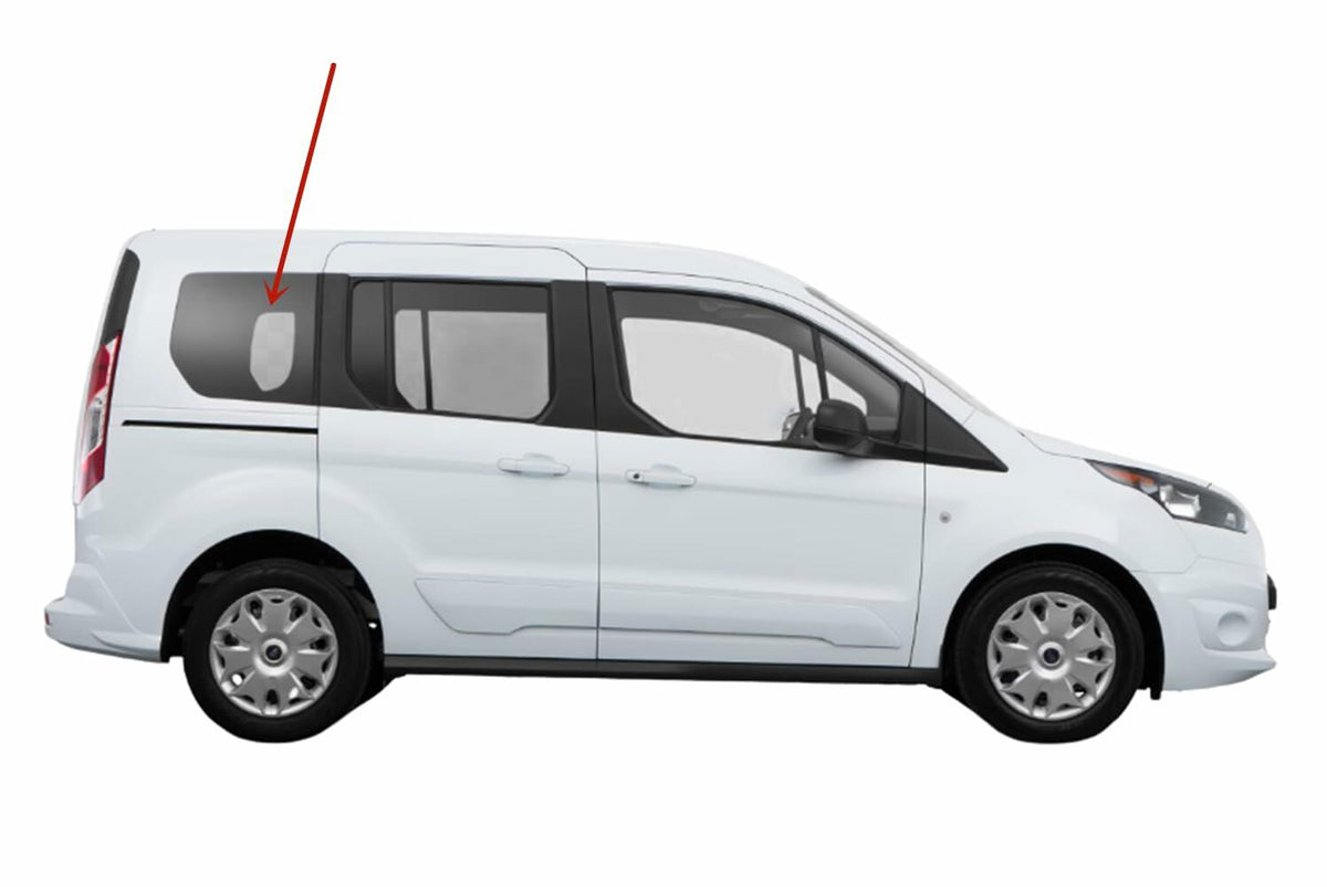 Passenger Right Side Quarter Window Quarter Glass Compatible with Ford Transit Connect 2014-2023 Short Wheel Base Models