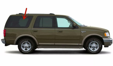 Stationary Passenger Right Side Quarter Window Glass Compatible with Ford Expedition 1997-2002 4 Door Models