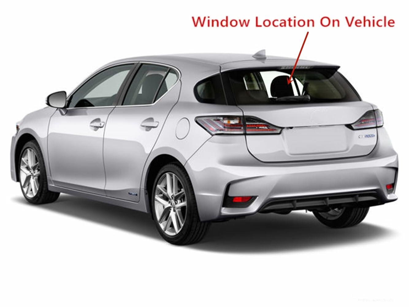 Back Glass Back Window Heated Compatible with Lexus CT200 2011-2015 Models / CT200h Hybrid 2016-2018 Models