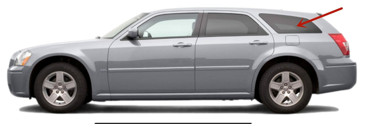 Driver Left Side Quarter Window Quarter Glass Compatible with Dodge Magnum 4 Door Wagon 2005-2008 Models