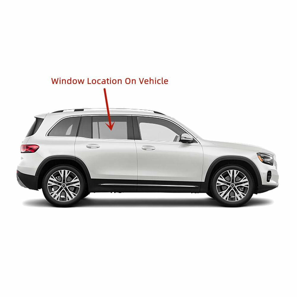 Passenger Right Side Rear Door Window Door Glass Compatible with Mercedes Benz GLB-Class GLB200 GLB250 GLB35AMG 2020-2025/ EQB-Class EQB250+ EQB300 EQB350 2023-2025 Models