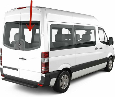 Heated Back Window Back Glass Passenger Right Side Compatible with Mercedes Benz Sprinter 2010-2018 Models