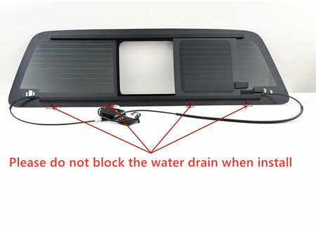 Heated With Motor Included Power Slider Style Back Window Back Glass Compatible with Ford F250 F350 F450 F550 F650 F750 Pickup 2011-2016 Models