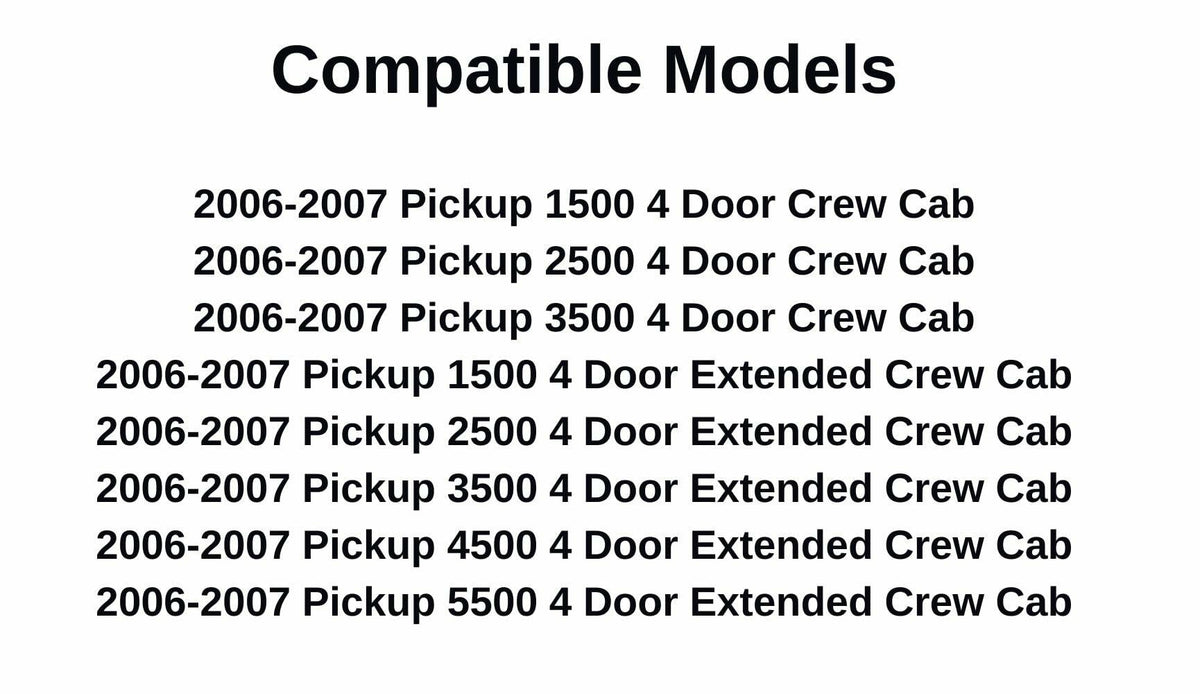 Laminated Driver Left Side Front Door Window Door Glass Compatible with Dodge Ram 1500/2500/3500/4500/5500 4 Door Crew/Extended Crew/Mega Cab Pickup 2006-2007 Models