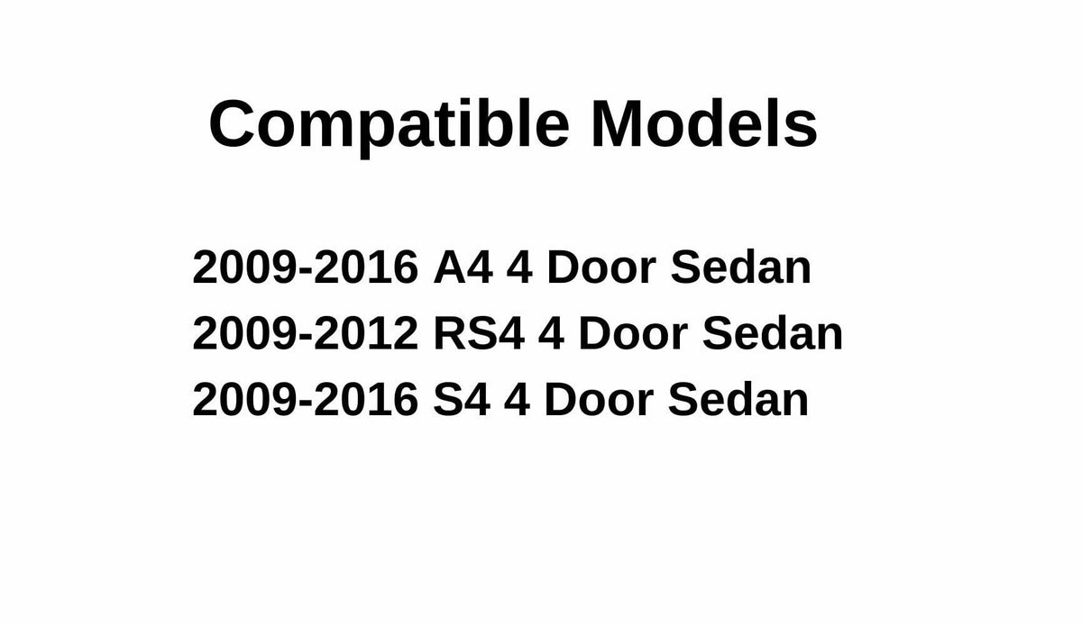 Heated Back Window Back Glass Compatible with Audi A4/ S4/ RS4 4 Door Sedan 2009-2016 Models