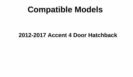 Heated Back Window Back Glass Compatible with Hyundai Accent 4 Door Hatchback 2012-2017 Models