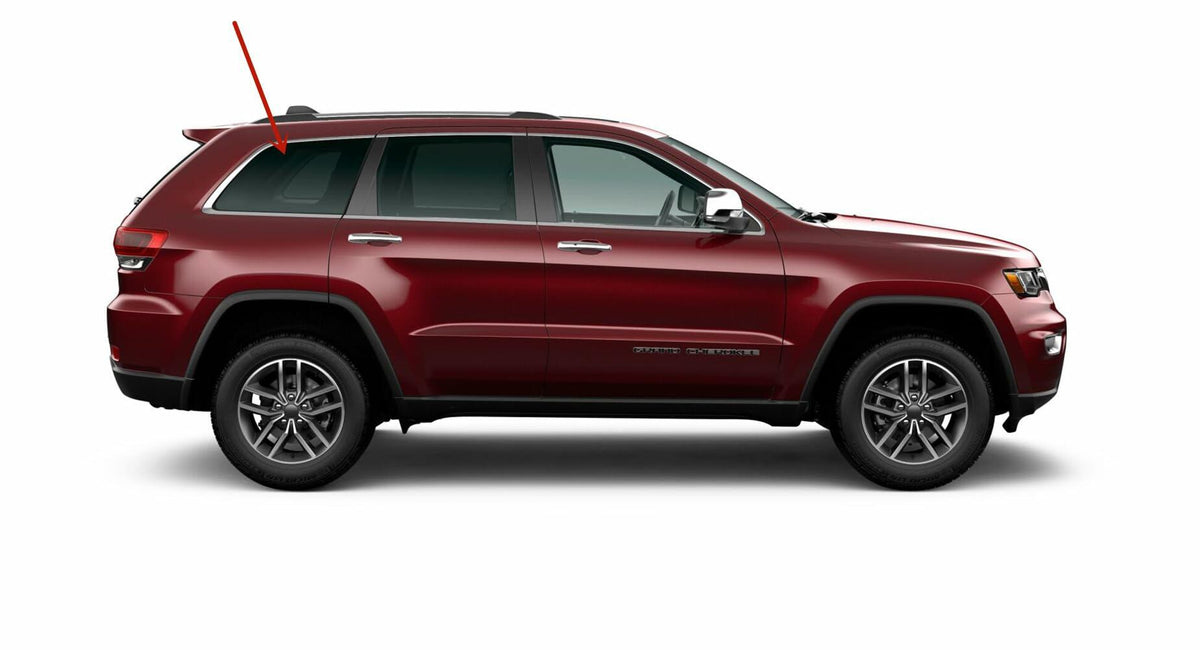 OE Platinum Moulding Style Privacy Passenger Right Side Quarter Window Glass Compatible with Jeep Grand Cherokee 2017-2021 / Grand Cherokee WK 2022 Models (Not For Cherokee or Grand Cherokee L)