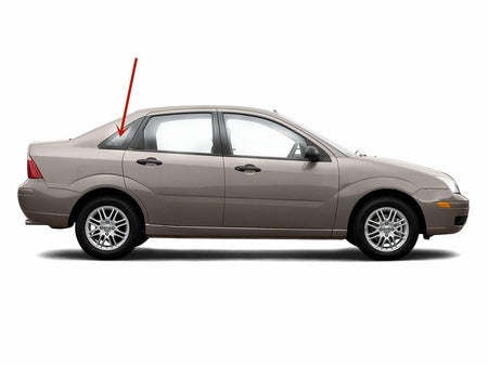 Passenger Right Side Quarter Glass Window Compatible with Ford Focus 4 Door Sedan 2000-2007 Models