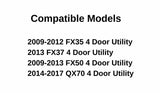 Heated Back Tailgate Window Back Glass Compatible with Infiniti FX35 FX50 FX37 QX70 2009-2017 Models