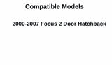 Passenger Right Side Quarter Glass Quarter Window Compatible with Ford Focus 2 Door Hatchback 2000-2007 Models
