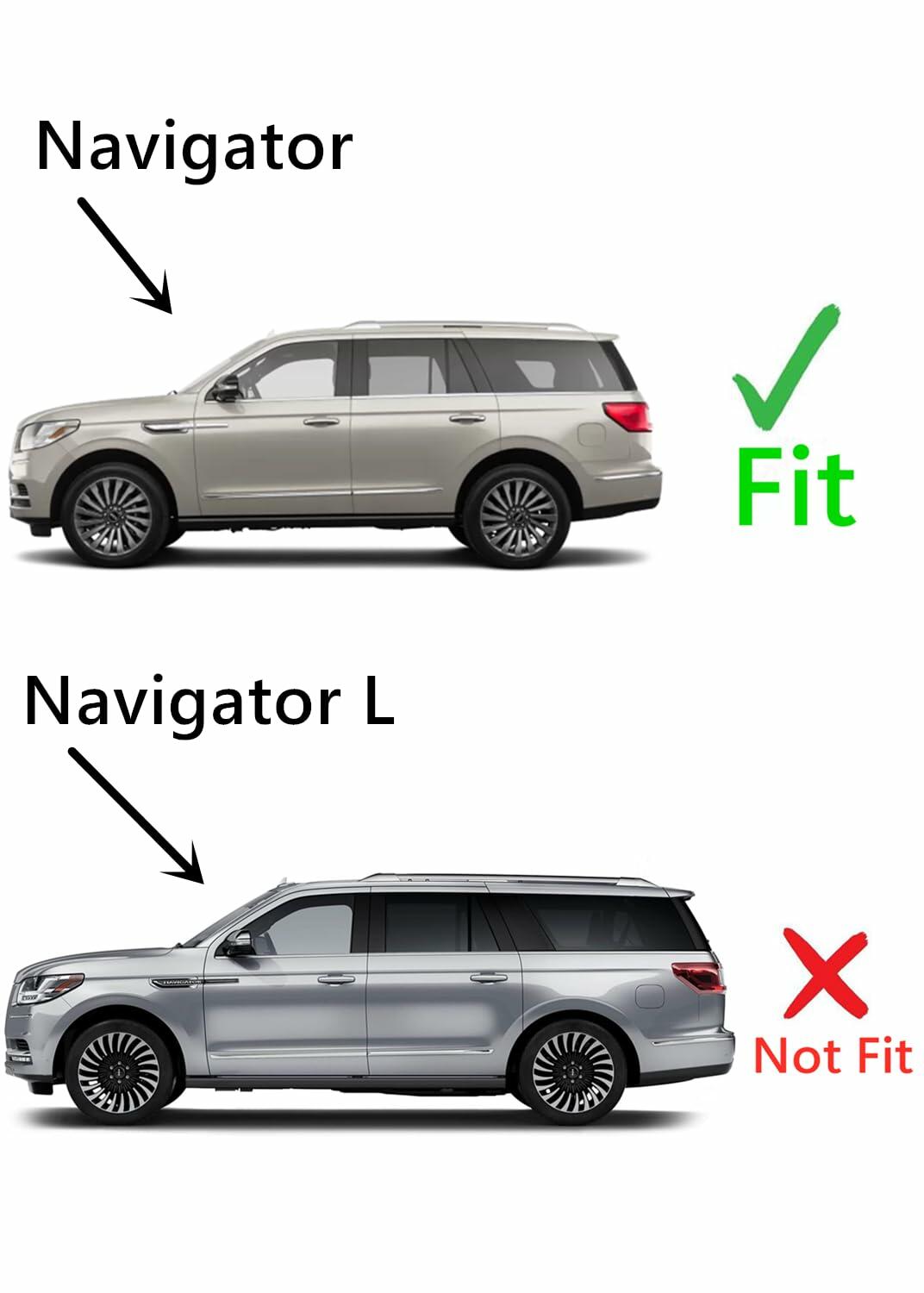 Driver Left Side Quarter Window Quarter Glass Compatible with Lincoln Navigator Short Wheel Base 2018-2024 Models