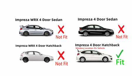 Heated Back Window Back Glass Compatible with Subaru Impreza 4 Door Hatchback 2012-2016 Models