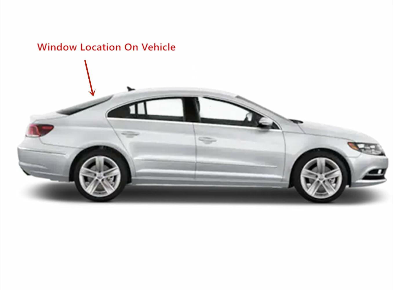 Heated Back Window Back Glass Compatible with Volkswagen CC 2010-2017 Models / Passat CC 2009 Models